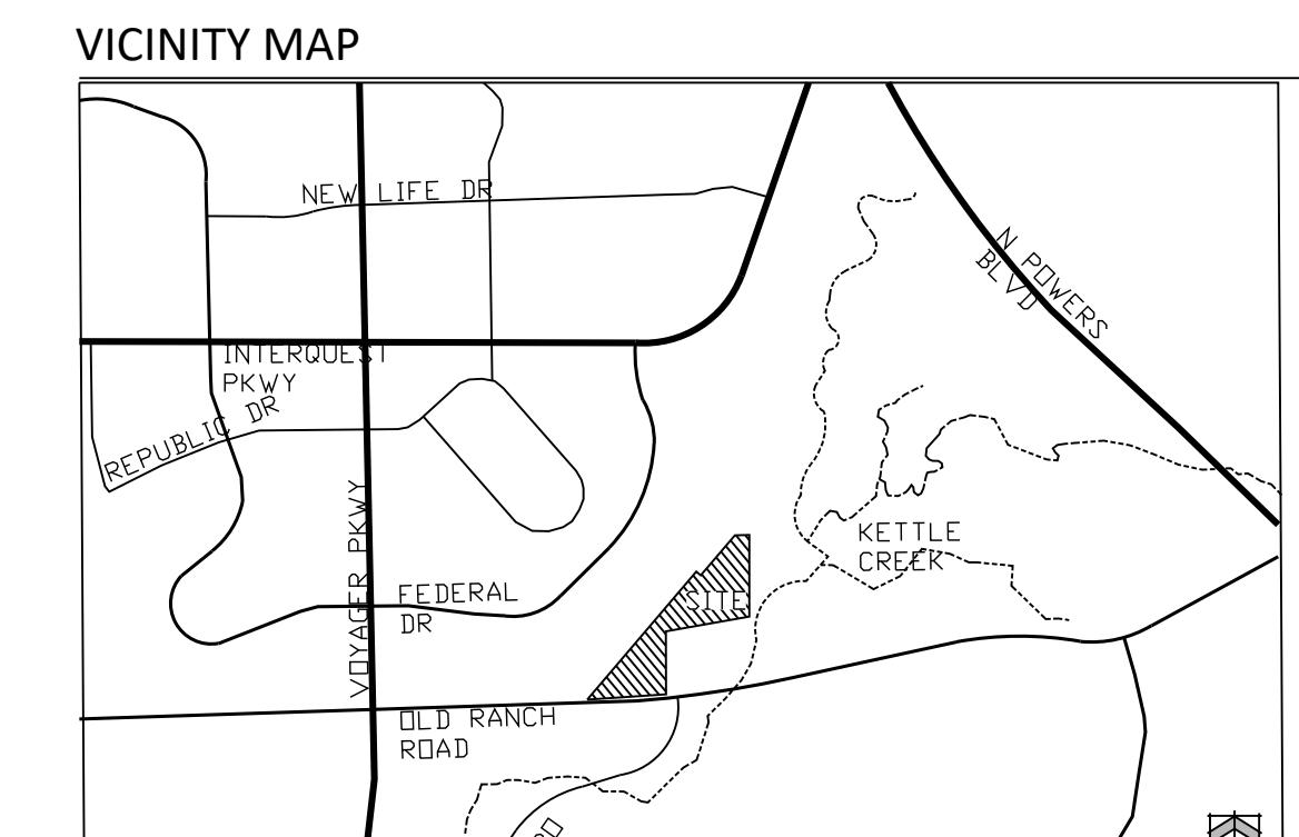 Vicinity map showing the project area near Kettle Creek and Old Ranch Road, with nearby roads labeled.